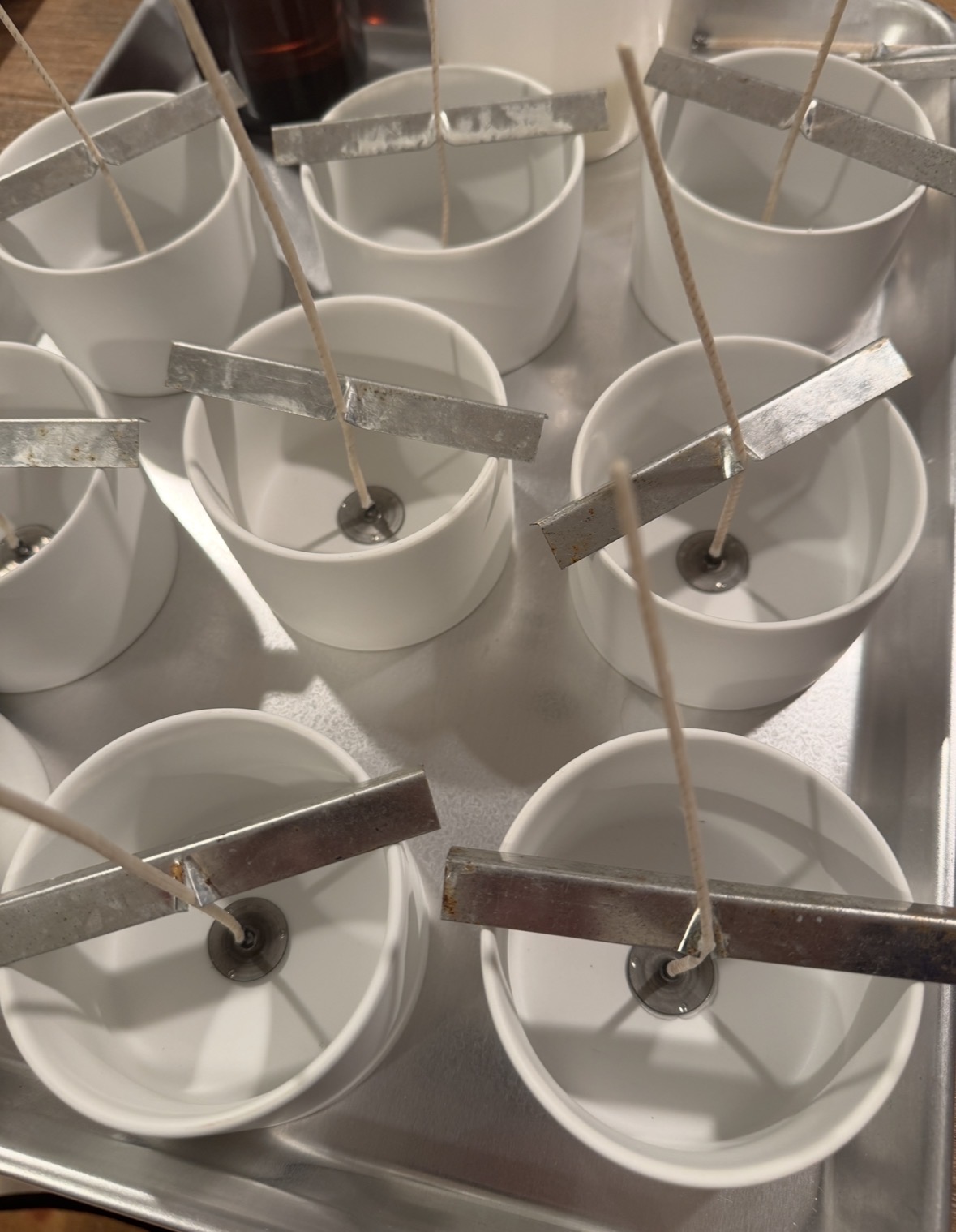 Finished candle jars